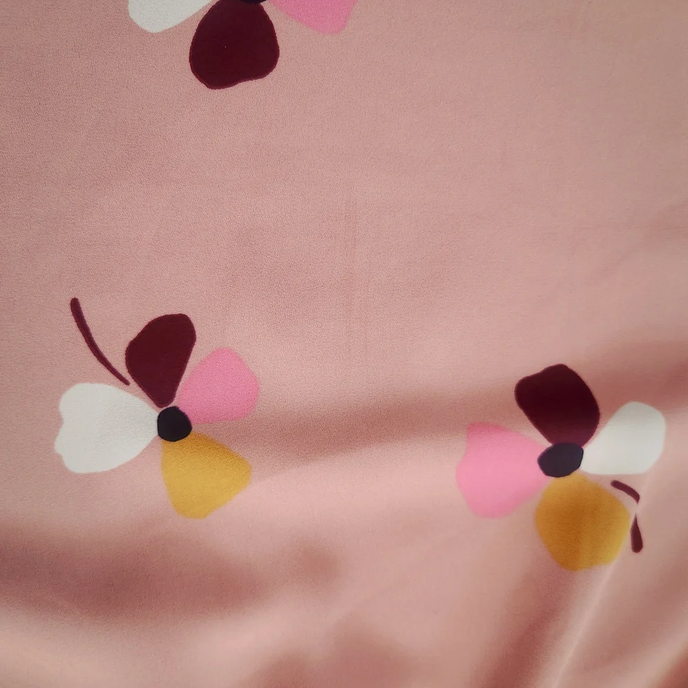Kate Spade Pink Polka Dot and Floral Dress With Tie Front Size L - Picture 6 of 7